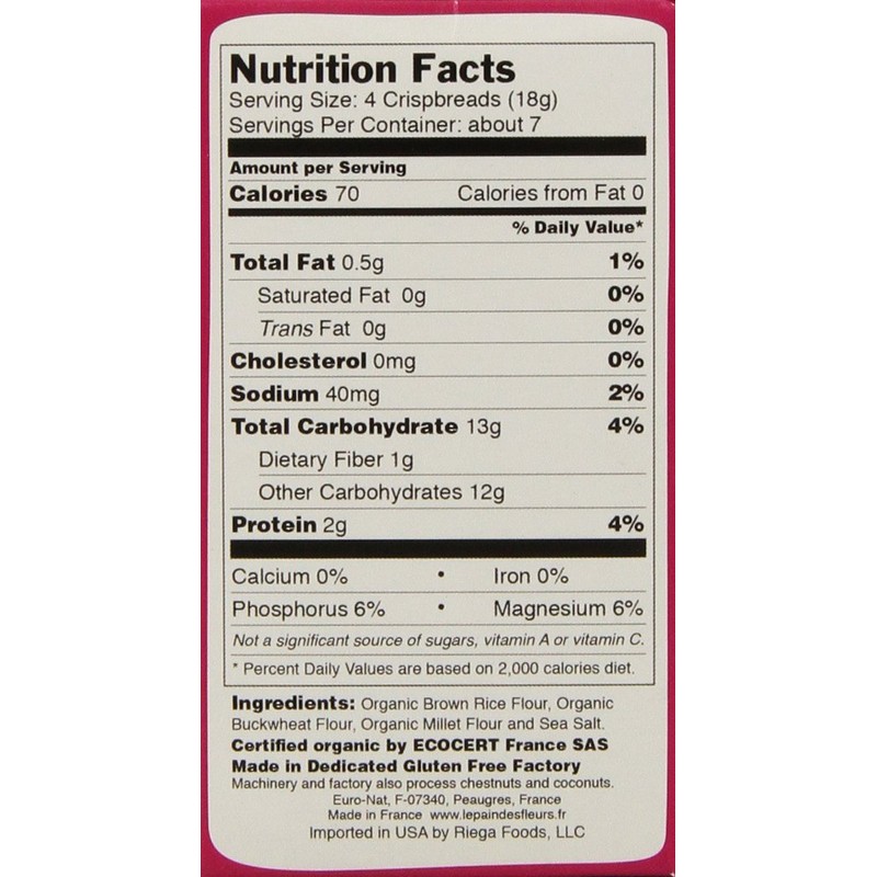 Le Pain Des Fleurs, Pack of 6, 4.4oz (Ancient Grain)