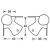 8x Adam Hall 4115 Ball Corners Small 44 mm High