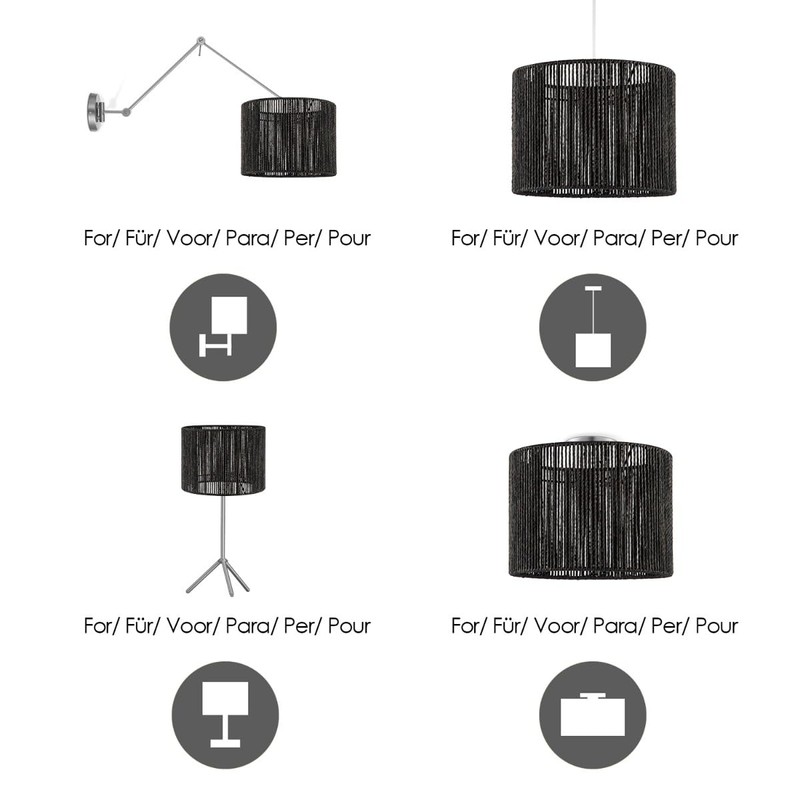 Home Sweet Home Paper Rope Lampshade | Cylinder | 30/30/20