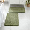 MIULEE Set of 2 Non Slip Shaggy Bathroom Rugs Extra