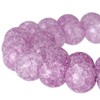 RUBYCA Round Crackle Druk Czech Crystal Pressed Glass Beads for