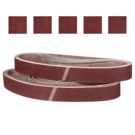 CoCud 1 x 42 Inch Sanding Belt, 25 Pcs 80/120/150/240/400 Grit Knife Sharpener Belts Work Sharpening for Belt Sander Knife Carving Tool Metal Working
