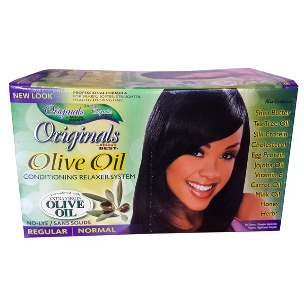 Africa's Best Originals Olive Oil Conditioning Relaxer System for Women, Regular/Normal