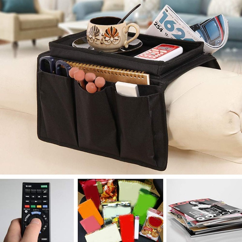 Amusingtao Sofa Armrest Organiser, Sofa Remote Control Holder Sofa Oxford