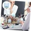 DOITOOL Cosmetic Brush Holder Thickened Glass Pencil Container Blue Small