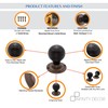 Infinity Decor Ebonised Wooden Beehive Rim Mortice Door Knobs Brass