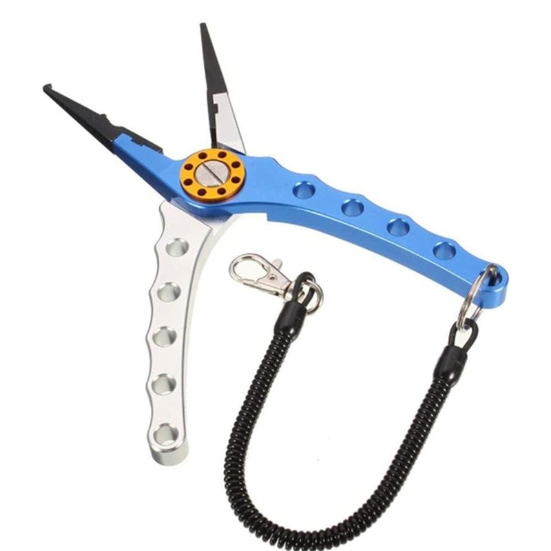 TopHomer 1Pack 7 Colors Optional Fishing Plier with Split Ring