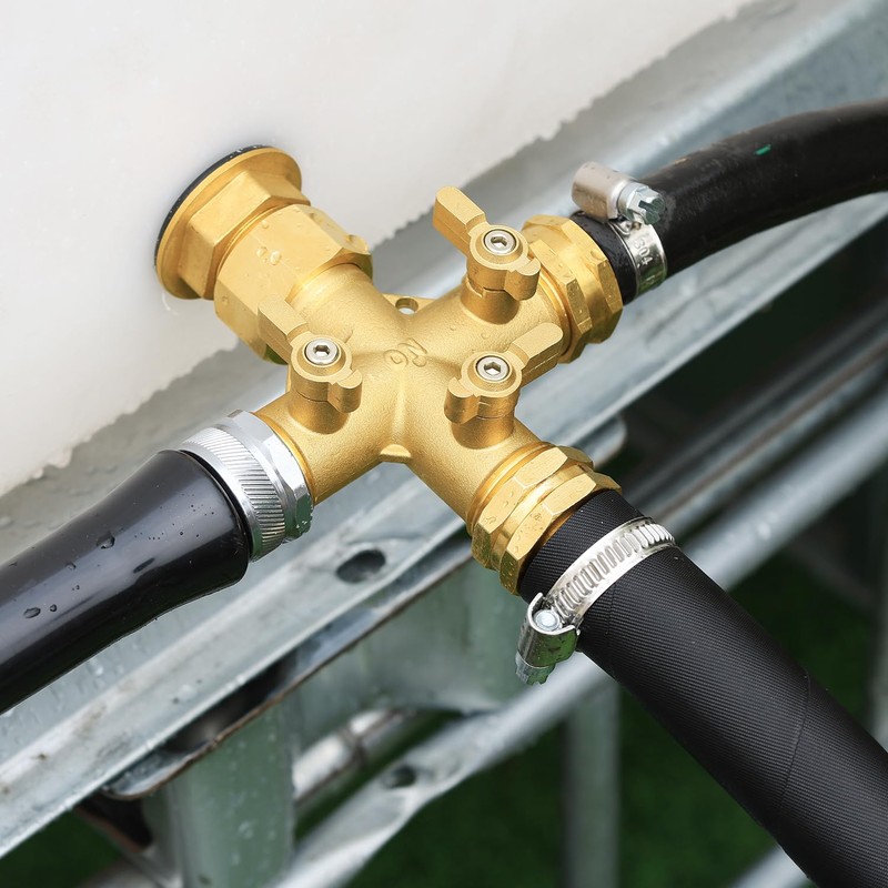 SIGURANTA Garden hose splitter, Brass 3 Way High Flow with