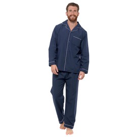 Strong Souls Mens Pyjamas Traditional 2 Piece Pjs Dark Navy Extra Large
