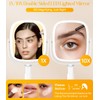 Gospire Rectangle Lighted Makeup Mirror with Magnification, 10X Magnifying Mirror