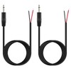 Greluma 2 Stk 1,5 m 3,5mm Stecker auf blanken Draht