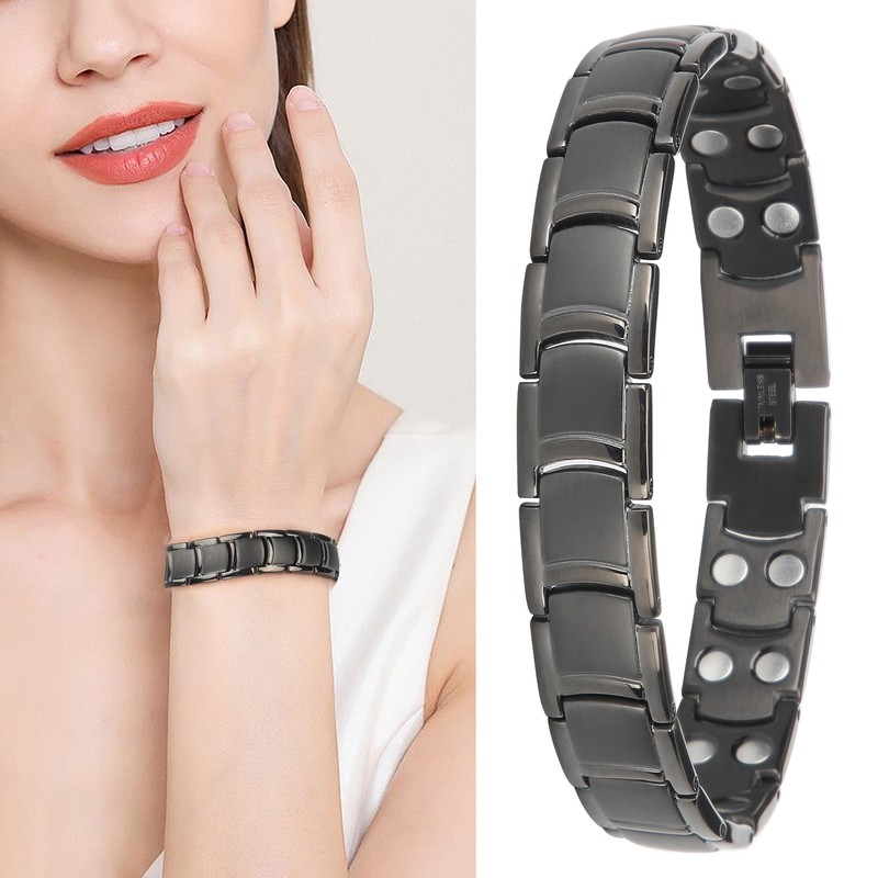 Stainless Steel Bracelet Magnetic Therapy Hand Chain Health Care Jewelry