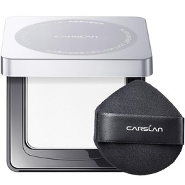 CARSLAN Black Magnet Pressed Setting Powder, 24H Longlasting Oil Control Translucent Powder, Poreless, Waterproof, Lightweight, No Caking, Talc Free:_A.Pressed: 02 Translucent for Oily