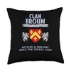 Clan Broun Scottish Broun surname Throw Pillow