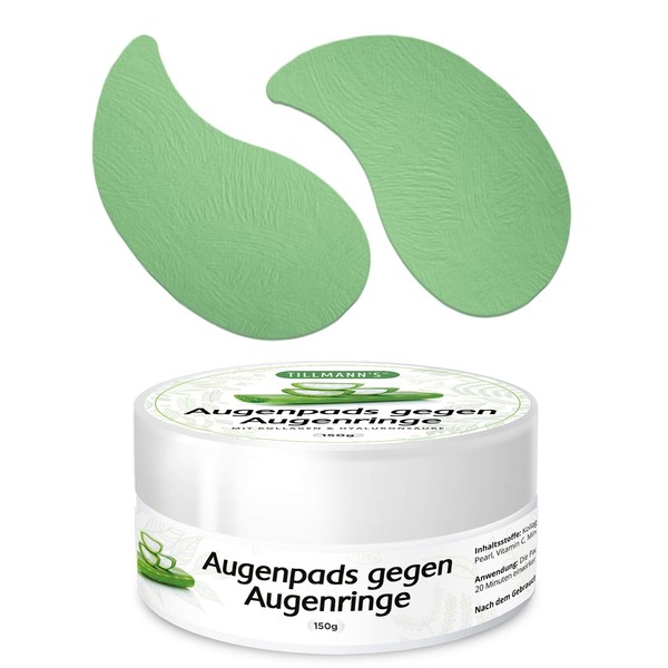Eye Pads Against Dark Circles | Collagen & Hyaluronic Acid Mask | Removes Dark Circles, Bags & Wrinkles | 100% Natural | Aloe Vera & Green Tea | 30 Pairs | 1A Quality from Tillmann's Germany