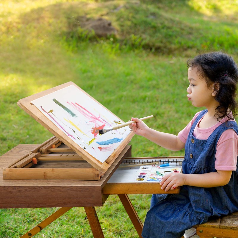 Drawing Table Nnewvante Laptop Desk Adjustable Drafting Desk Foldable Bamboo