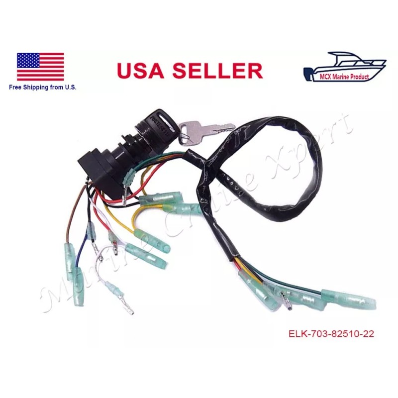 STX Yamaha Outboard 703 Remote Control Box Ignition Key Switch