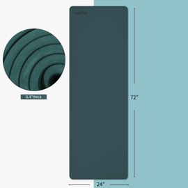 LAMEI 10mm Yoga Mat with Strap – Extra Thick POE Yoga Mat 1cm, Non-Slip Anti-Tear, High Density High Resiliency, 72"x24"x10mm Suitable for Women Men All Ages, For Yoga, Pilates and Floor Exercise, Workout, with Portable Strap (Green)