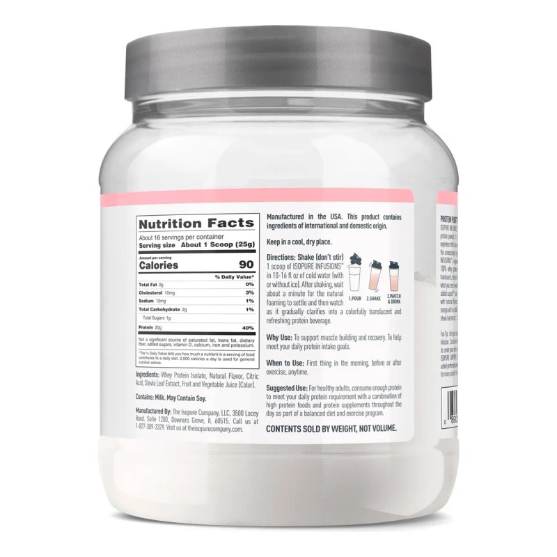 Proteína Infusión Isopure Infusions Sabor Ponche 400g