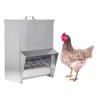 RentACoop Galvanized Chicken Tough Feeder, Weatherproof Poultry Food Dispenser with