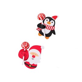 CHILDWEET 50pcs Lollipop Xmas Decor Candy Xmas Decorations Lollipop Decorations Card Christmas