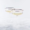 Twine Copper Rim Crystal Coupe Glasses, Electroplated Copper Rim -