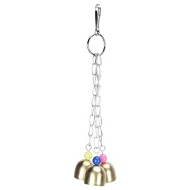 Pack of 3 Parrot Hanging Bell Toy Stainless Steel Pet Bird Cage Hanging Bells Suitable for Parrots and Birds