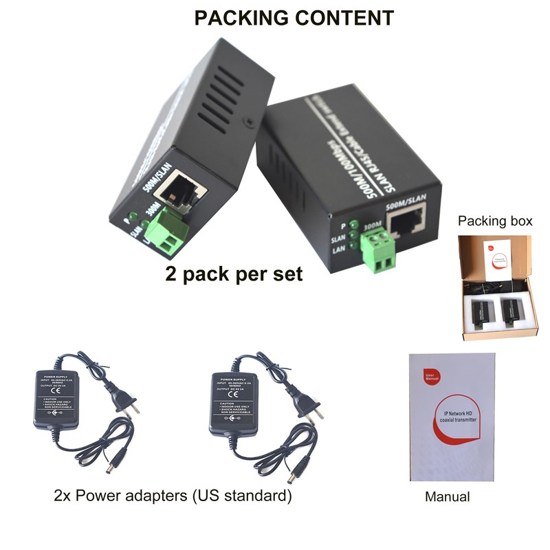 IP Ethernet Over Twisted Pair Extenders up to 300M(1000FT),Ethernet Over