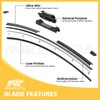 MIKKUPPA 26"+22"+11" Wiper Blades Kit, Replacement for 2011-2023 Ford Explorer