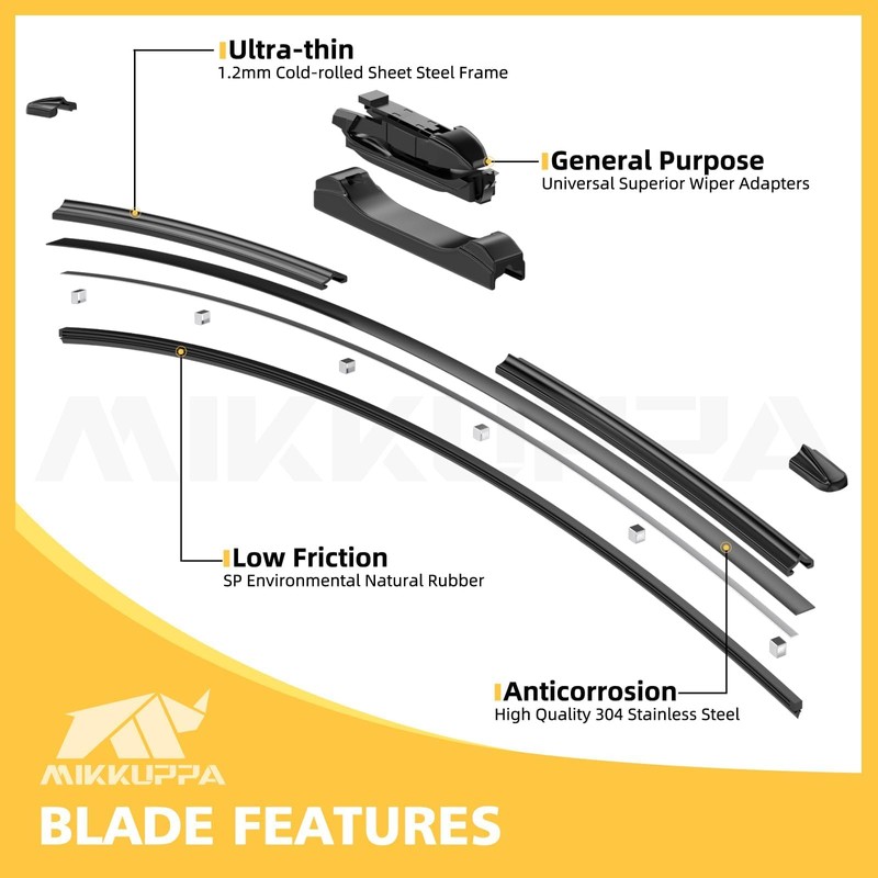 MIKKUPPA 26"+22"+11" Wiper Blades Kit, Replacement for 2011-2023 Ford Explorer