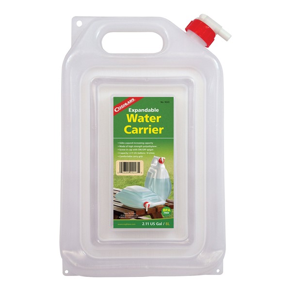 Coghlan's Expandable Water Carrier, 2-Gallon , White