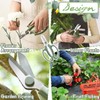 3 Pcs Green Garden Flower Scissors Shears,Premium Stainless Steel Floral