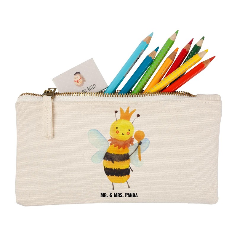 Mr. & Mrs. Panda Make-Up Bag Bee King, White, Hand