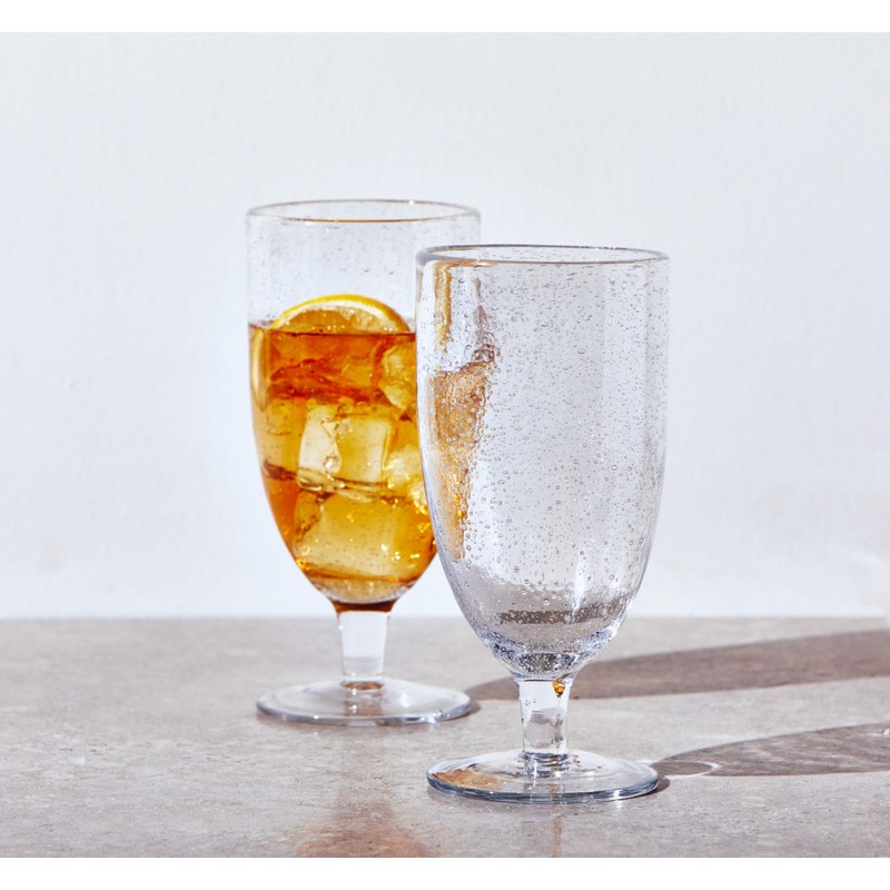 tag Bubble Clear Glass Iced Tea Goblet 22 oz. Clear