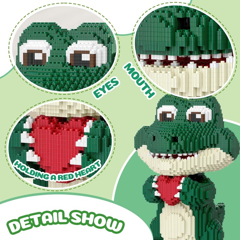 APENGBAOL Animal Love Crocodile Micro Mini Building Blocks Set（9874PCS 39cm