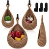 Teardrop Hanging Baskets , Onion Basket Coat Bohemian Storage Fruit