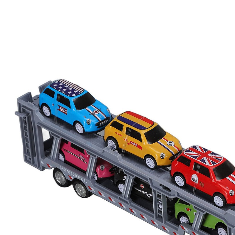 1:48 Carrier Truck Toy Model Alloy Detachable Six Car Kids