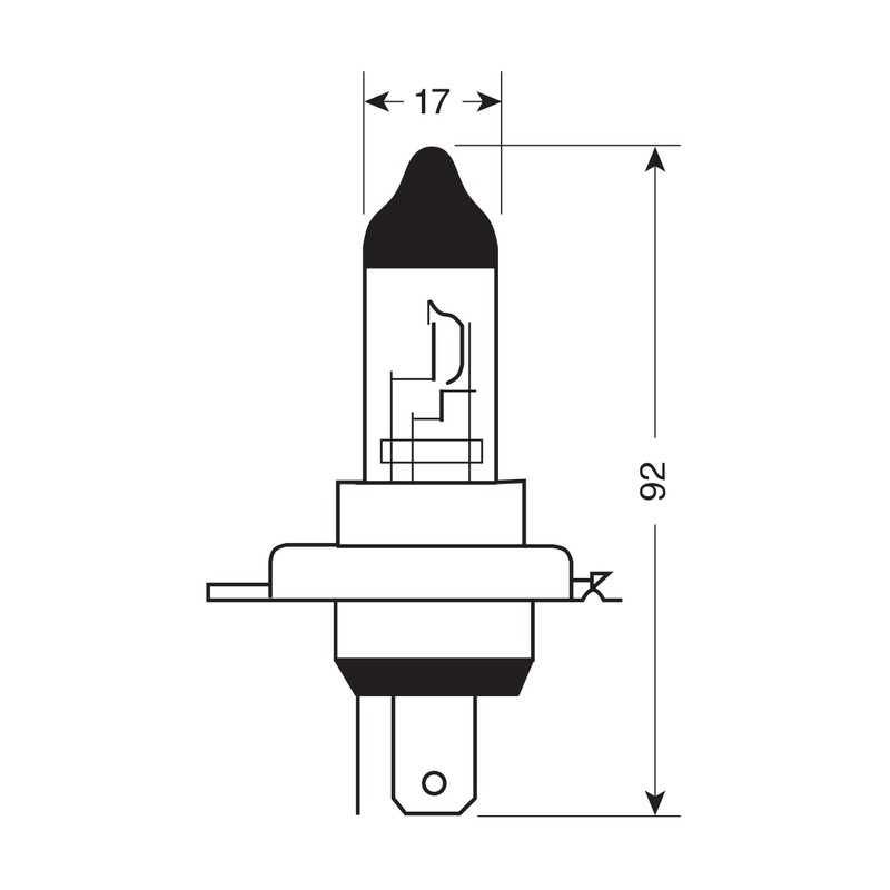 HS1 12 V 35/35 W P43t Halogen Bulb