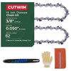 CUTWIN 18 Inch Chainsaw Chain Kit,3/8" LP Pitch 0.050" Gauge