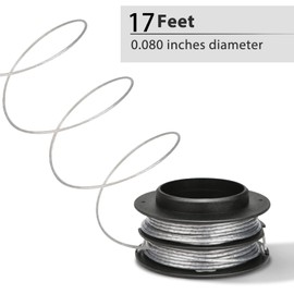 THTEN KST 130X Trimmer Spool line with 2906603 1314780 940140 Bump Knob 17ft 0.080" Compatible with Kobalt 40-Volt String Trimmer,KST 130X-06, Item Number 796787,831145 5 Pack
