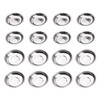 16 Pieces of Stainless Steel Small Plates, Dip Plates, Round