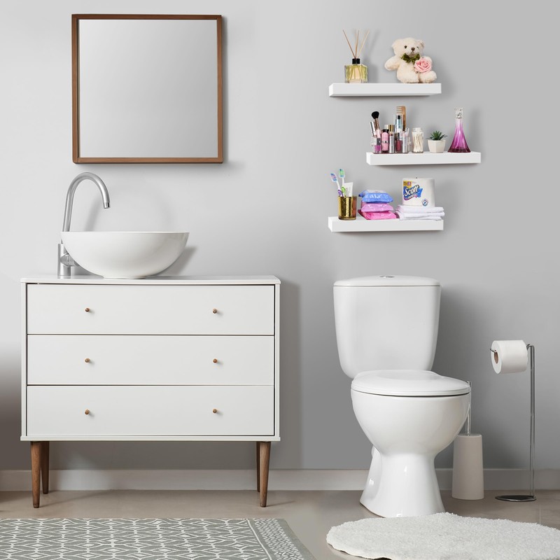 Sorbus Floating Shelves for Wall, Bathroom Shelves Wall Mounted for