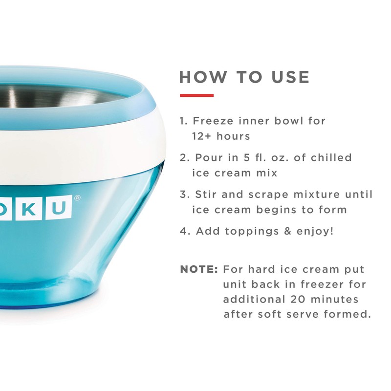 Zoku Teal Ice Cream Maker, Instant Ice Cream Maker
