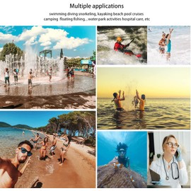 2 Stück wasserdichte Universal-Handytasche mit Umhängeband, Handy, IP8x stoßfest, Tauchen bis zu 17.8 cm (7 Zoll) Trockentasche, Outdoor, Strand, schwimmend, HD TPU, staubdicht, Blau,Rosa