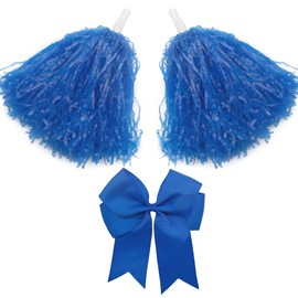 Aiqueza Straight-Handle Matte Filament 3 Pcs Cheerleading Pom Poms for Cheerleading Squads and Cheerleading Performances