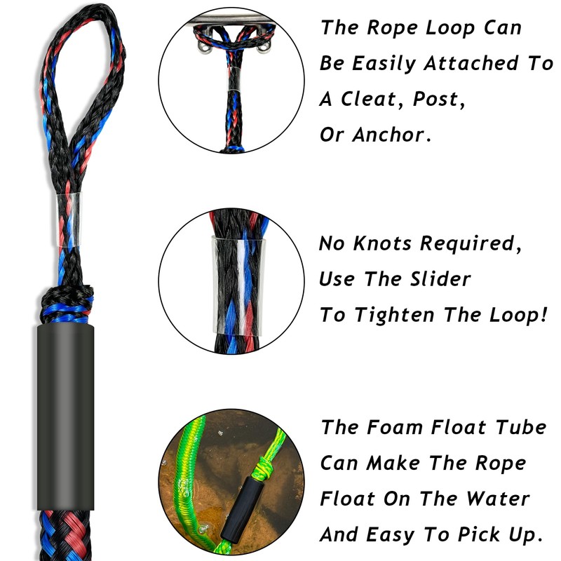 2.5 FeeT Boat Bungee Dock Lines 2PCS 316 Stainless Clip