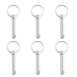INCREWAY Quick Release Pins, 6 Pieces Hardware Quick Release Carbon Steel Bimini Top Pins Marine Hardware (Diameter 8mm * Length 45mm)