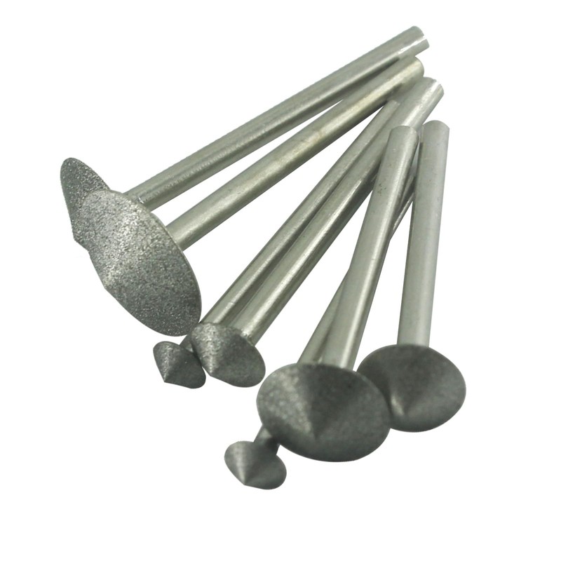 Luo ke 7 Pcs Umbralle Shape Diamond Burr Set, 1/8''