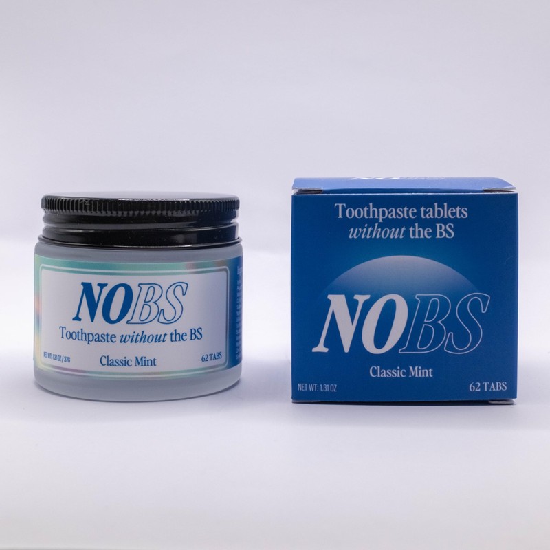NOBS (No Bad Stuff) Toothpaste Tablets - Nano Hydroxyapatite, Fluoride