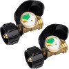 Gaspro 2 Propane Tank Gauge Brass Adapter Gas Pressure Level